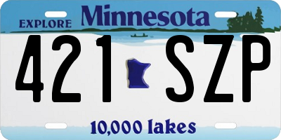 MN license plate 421SZP