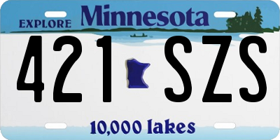 MN license plate 421SZS