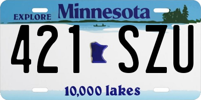 MN license plate 421SZU