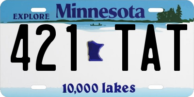 MN license plate 421TAT