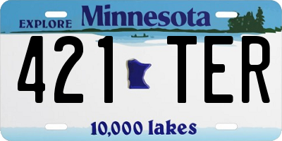 MN license plate 421TER