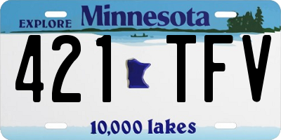 MN license plate 421TFV