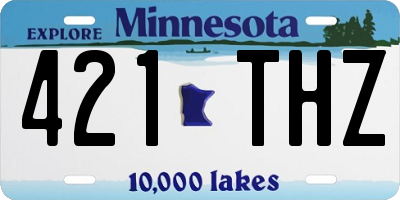 MN license plate 421THZ