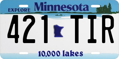 MN license plate 421TIR