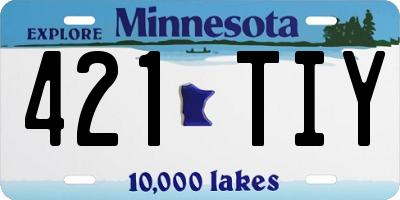 MN license plate 421TIY