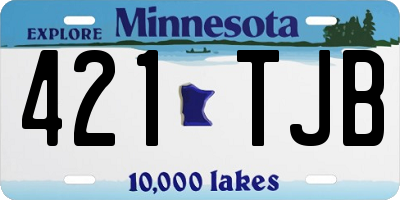 MN license plate 421TJB