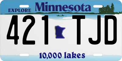 MN license plate 421TJD