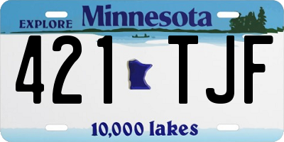 MN license plate 421TJF