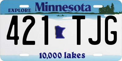 MN license plate 421TJG