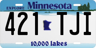 MN license plate 421TJI