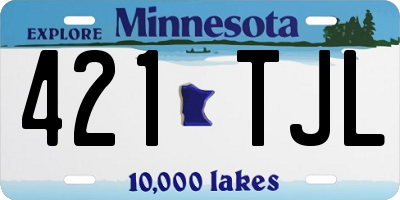 MN license plate 421TJL