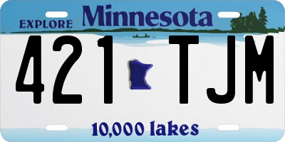 MN license plate 421TJM