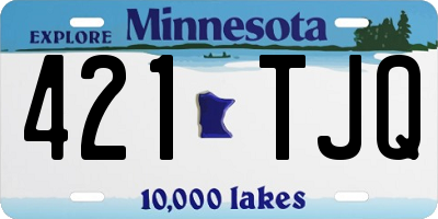 MN license plate 421TJQ