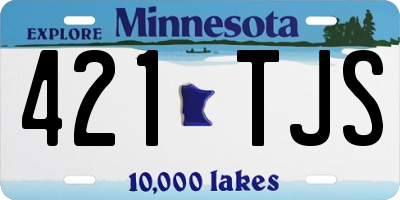 MN license plate 421TJS