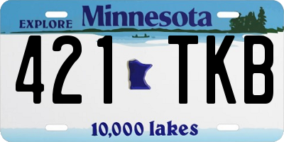 MN license plate 421TKB