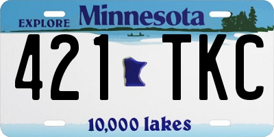 MN license plate 421TKC