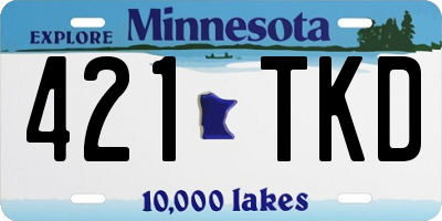 MN license plate 421TKD