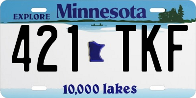 MN license plate 421TKF