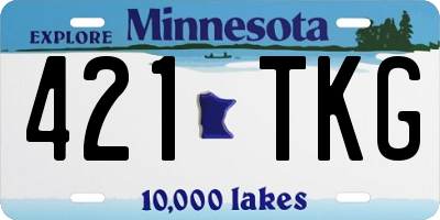 MN license plate 421TKG