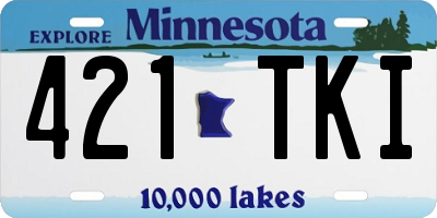 MN license plate 421TKI