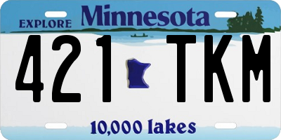 MN license plate 421TKM