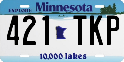 MN license plate 421TKP