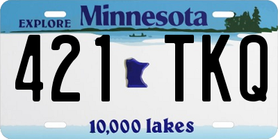 MN license plate 421TKQ