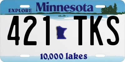MN license plate 421TKS