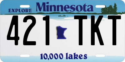 MN license plate 421TKT