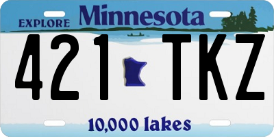 MN license plate 421TKZ