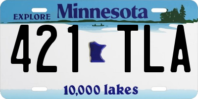 MN license plate 421TLA