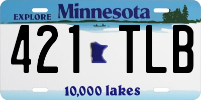 MN license plate 421TLB