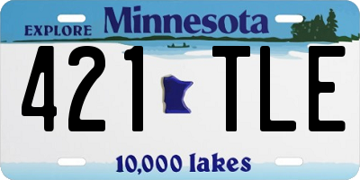MN license plate 421TLE