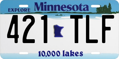 MN license plate 421TLF