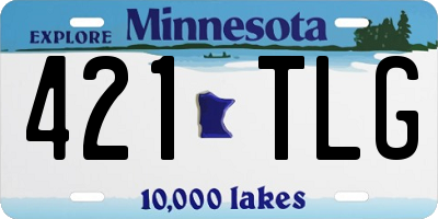 MN license plate 421TLG