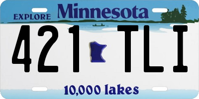 MN license plate 421TLI