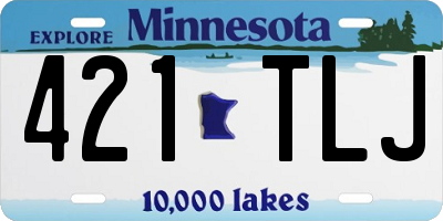 MN license plate 421TLJ