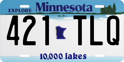 MN license plate 421TLQ