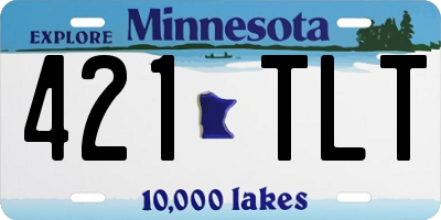 MN license plate 421TLT