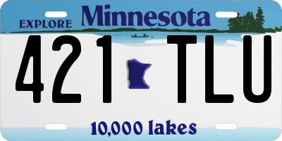 MN license plate 421TLU