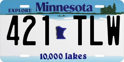 MN license plate 421TLW
