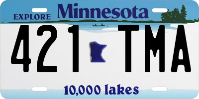 MN license plate 421TMA