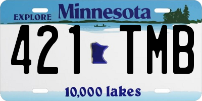 MN license plate 421TMB