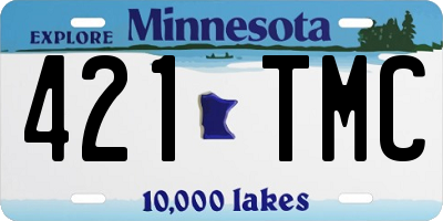 MN license plate 421TMC