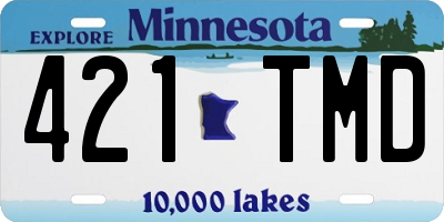 MN license plate 421TMD