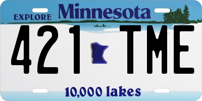 MN license plate 421TME