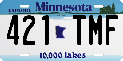 MN license plate 421TMF