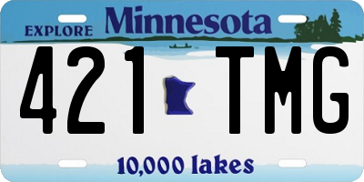 MN license plate 421TMG