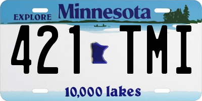 MN license plate 421TMI