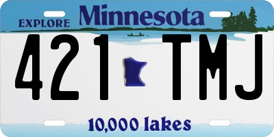MN license plate 421TMJ
